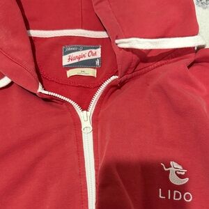 johnnie-O Red Hoodie Lido Golf Club